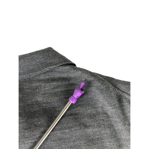 Brooks 346 Italian Merino Wool Sweater Top Men's XXL 2XL Gray Collared Pullover - Picture 5 of 5